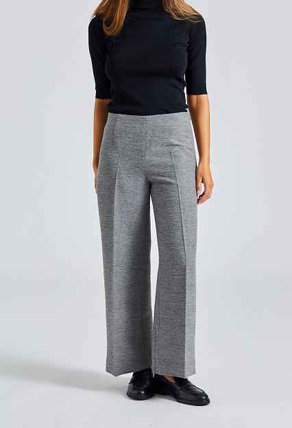 Toteme Clean Wide Trousers Grey Melange